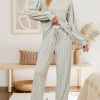 Pit stripe solid color soft home suit set