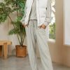 Pit stripe solid color soft home suit set - Image 2