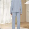 Pit stripe solid color soft home suit set - Image 10