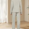 Pit stripe solid color soft home suit set - Image 3