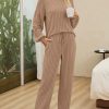 Pit stripe solid color soft home suit set - Image 11
