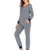 Autumn and Winter Striped Pajama Set - Image 16