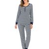 Autumn and Winter Striped Pajama Set - Image 12