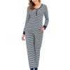 Autumn and Winter Striped Pajama Set - Image 10