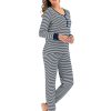 Autumn and Winter Striped Pajama Set - Image 15