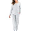 Autumn and Winter Striped Pajama Set - Image 3
