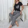 Autumn plaid heart-shaped pajamas - Image 4