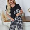 Autumn plaid heart-shaped pajamas - Image 3