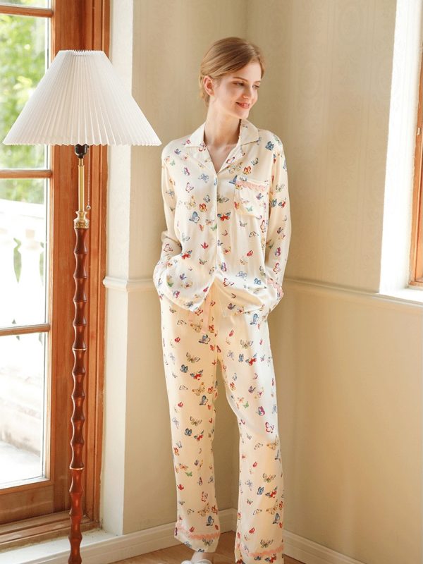 Butterfly printed pajama set