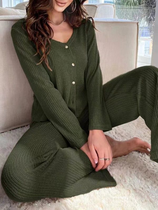 Knitted cotton casual home wear
