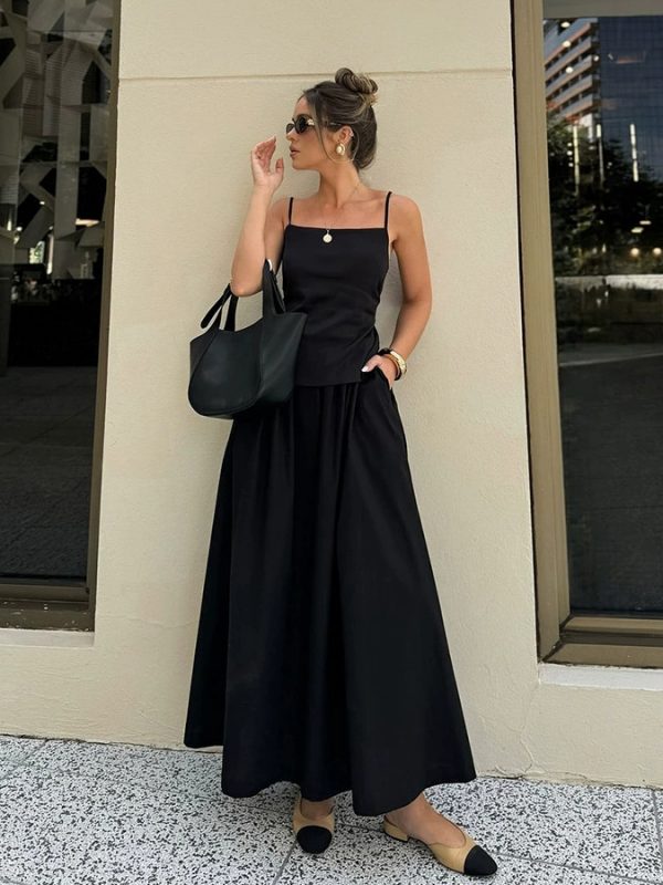 Cotton high waisted skirt