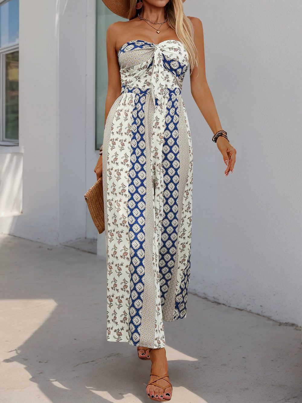 Light luxury printed one-piece pants - 图片 8