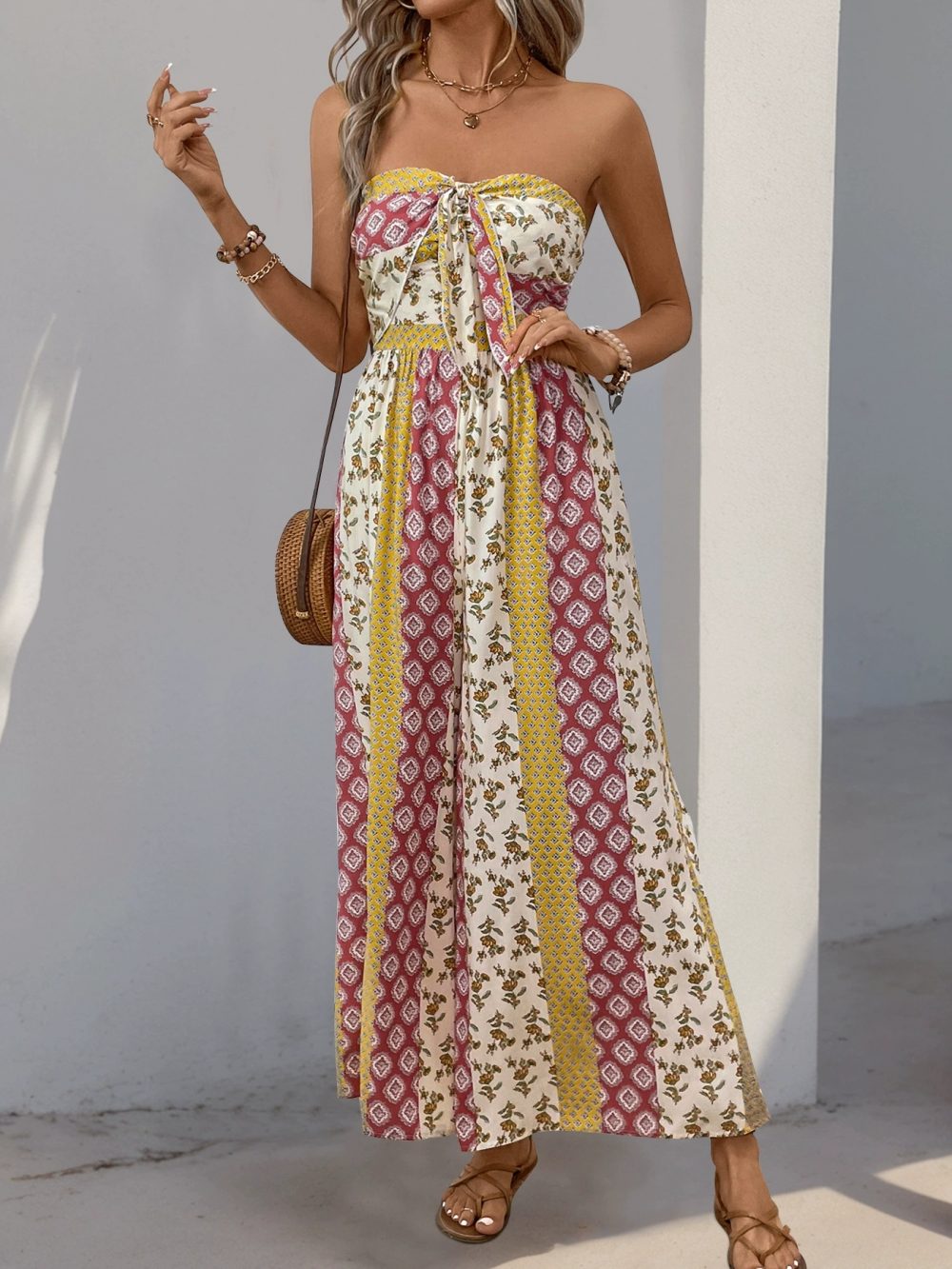 Light luxury printed one-piece pants - 图片 13