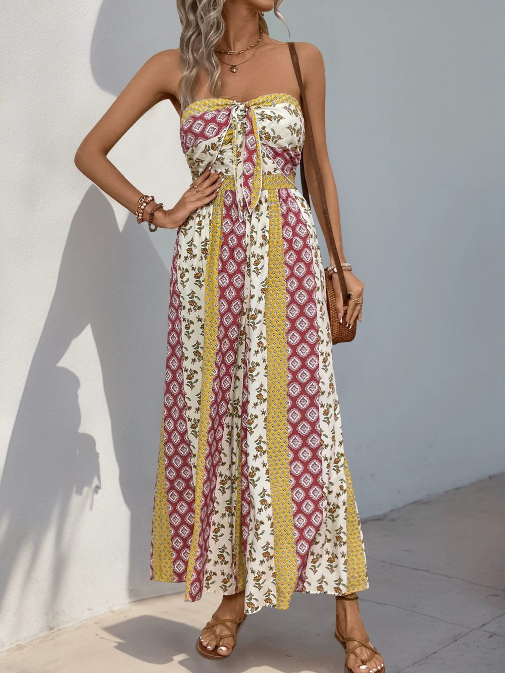 Light luxury printed one-piece pants - 图片 12