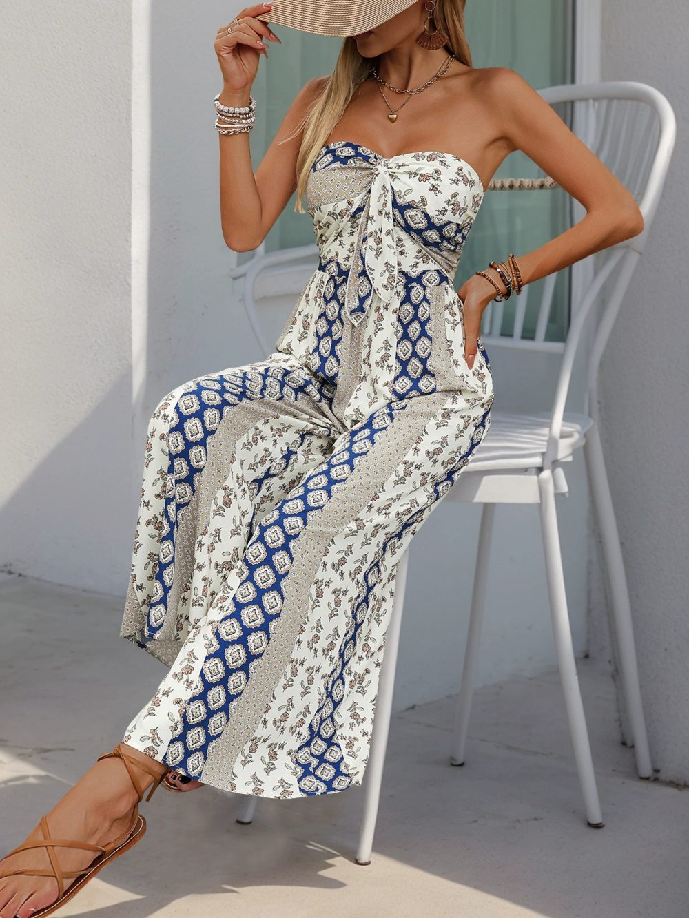 Light luxury printed one-piece pants - 图片 7