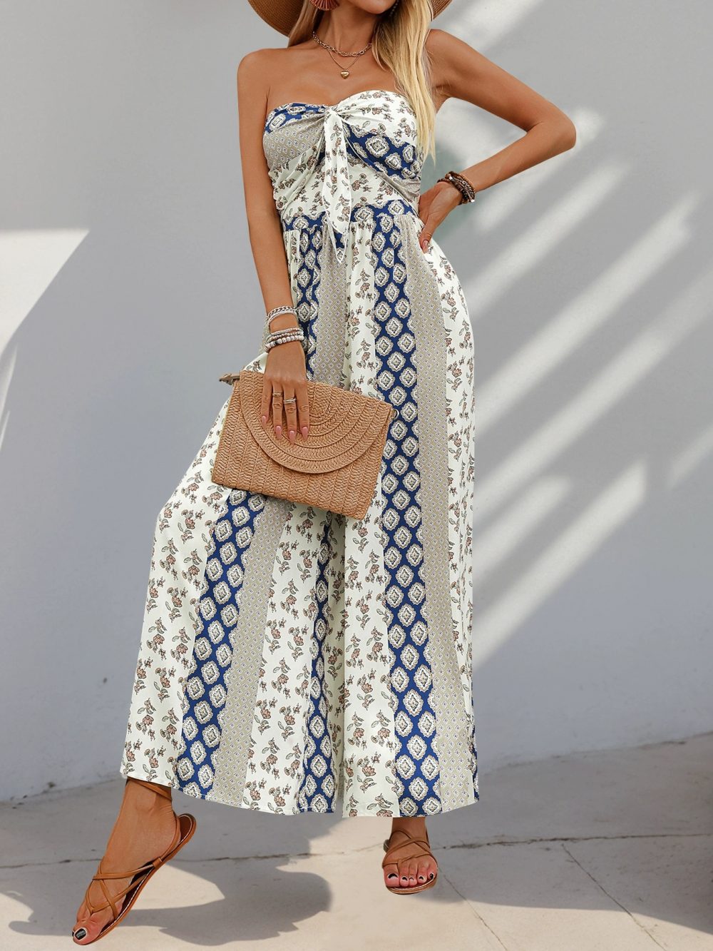 Light luxury printed one-piece pants - 图片 6