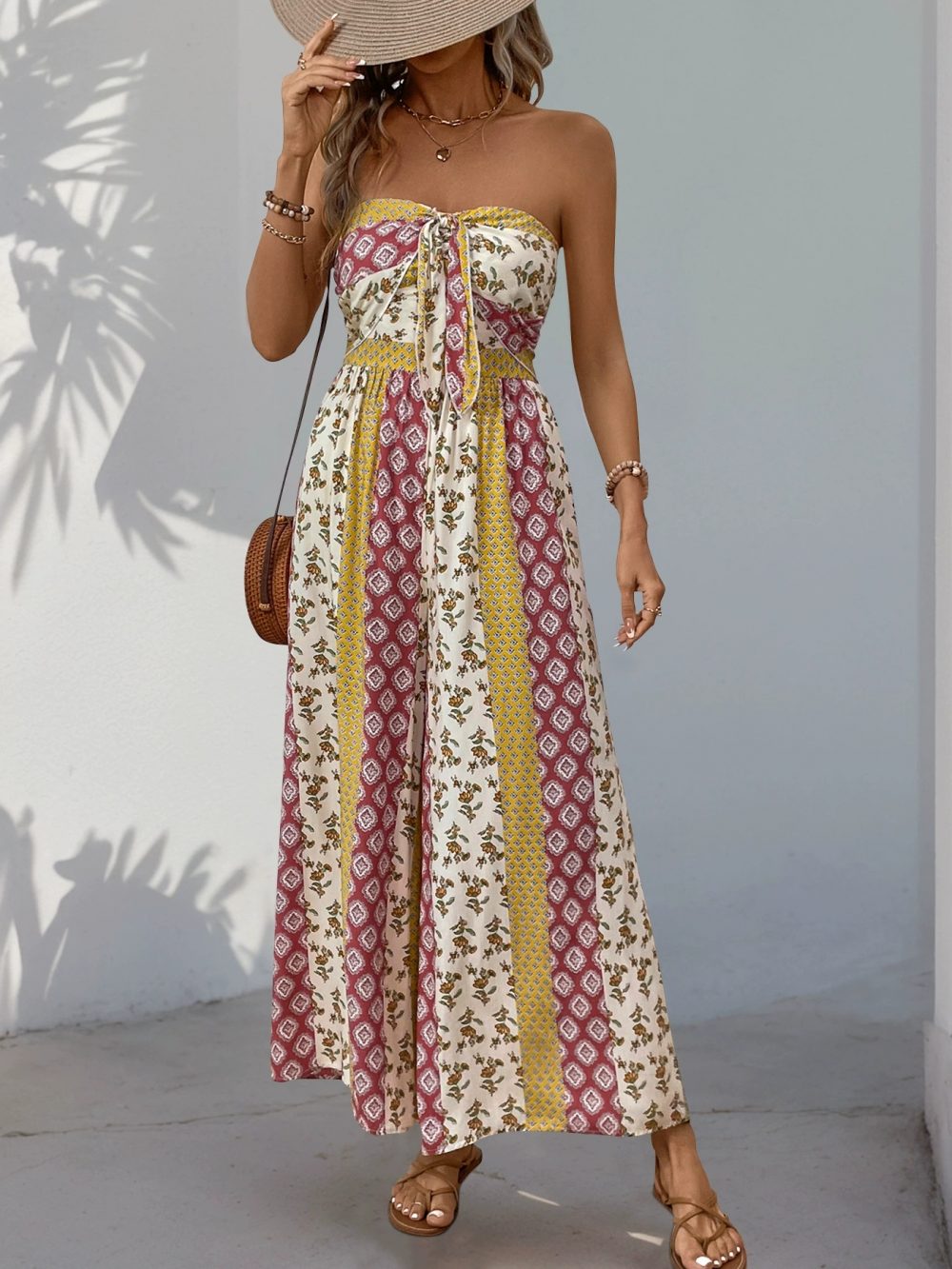 Light luxury printed one-piece pants - 图片 11