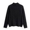 Mid neck women's sweater for autumn and winter - Image 5