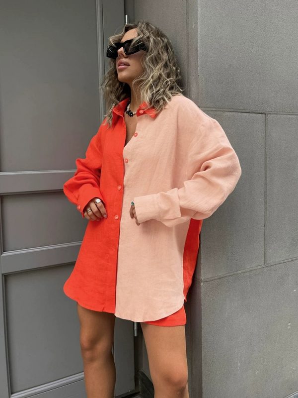 Two piece set of long sleeves and shorts