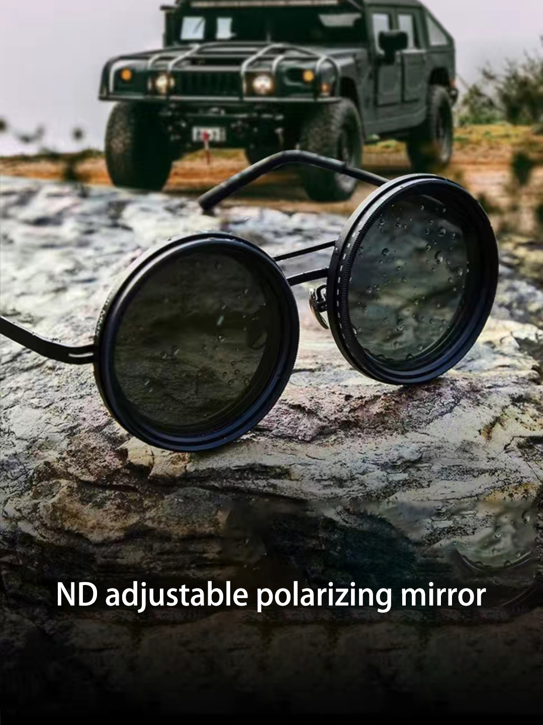 Manually adjustable polarized sunglasses
