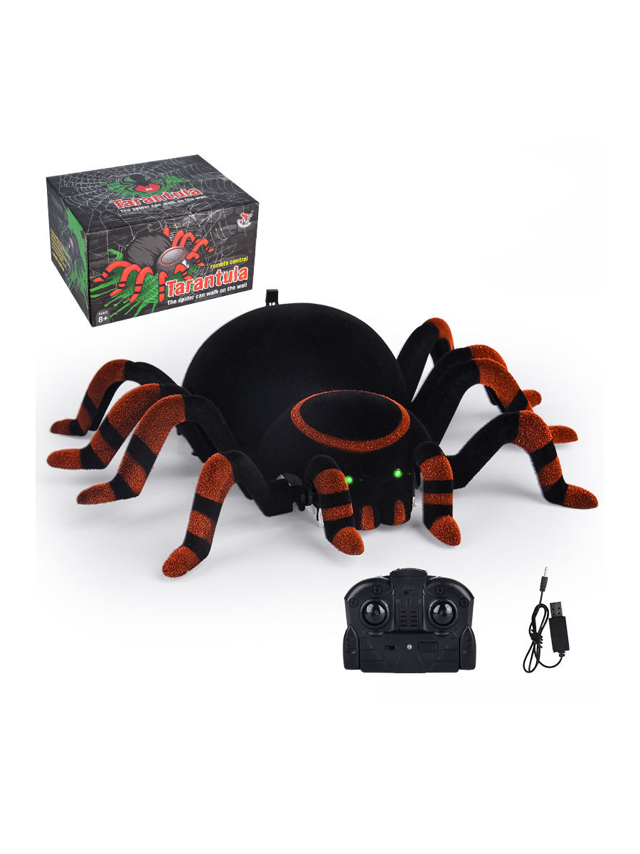 Remote control spider, capable of climbing walls.