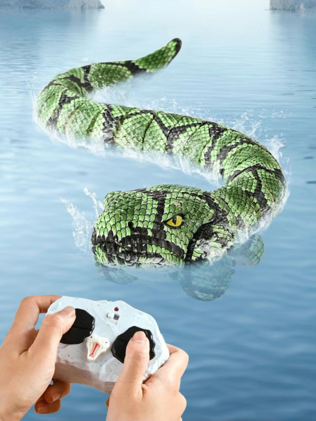 Remote controlled amphibious snake toy