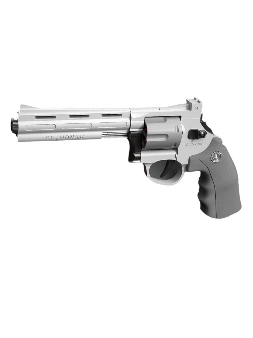 Silver revolver toy gun