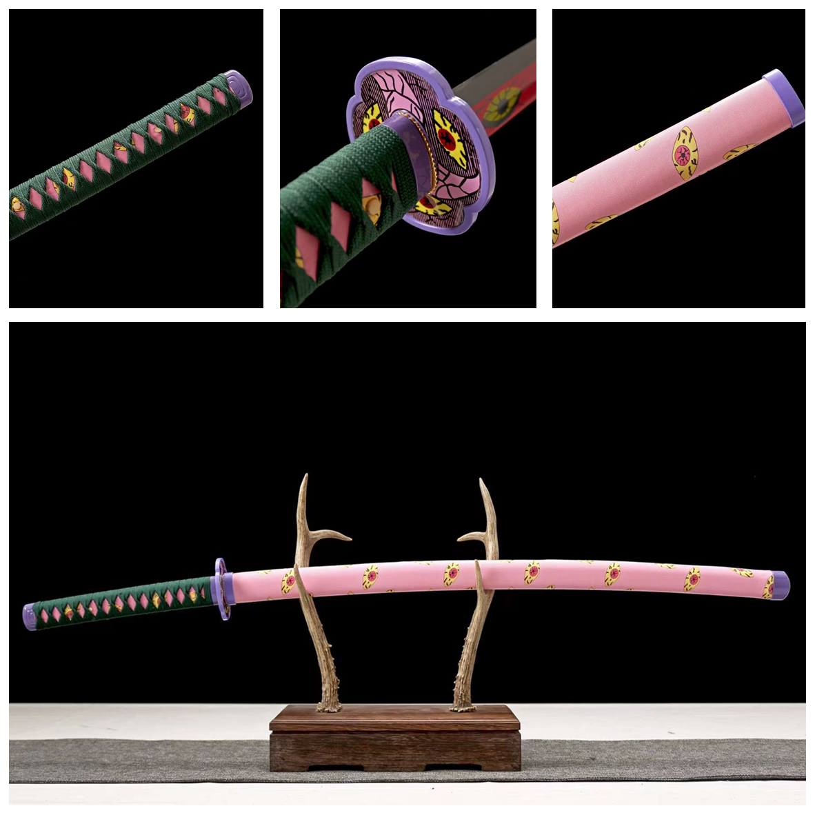 Demon Slayer Kokoshibou cosplay prop metal Nichirin Sword - Image 2