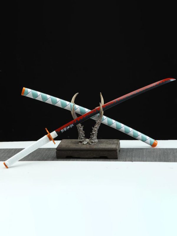 Demon Slayer Rengoku Kyoujurou cosplay prop metal Nichirin Sword
