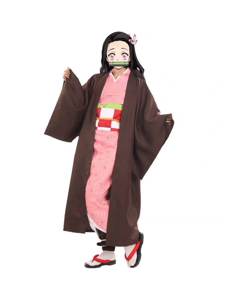 Demon Slayer Nezuko Kamado Cosplay costume and wig