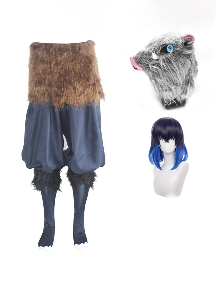 Demon Slayer Inosuke Hashibira Cosplay costume and wig