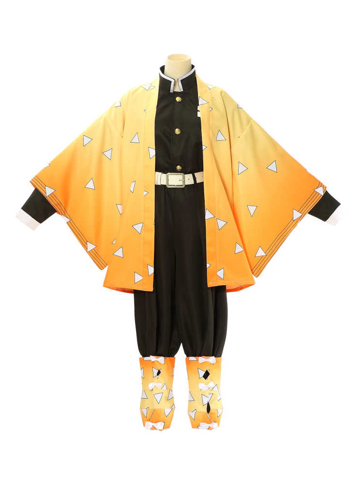 Demon Slayer Agatsuma Zenitsu Cosplay costume and wig