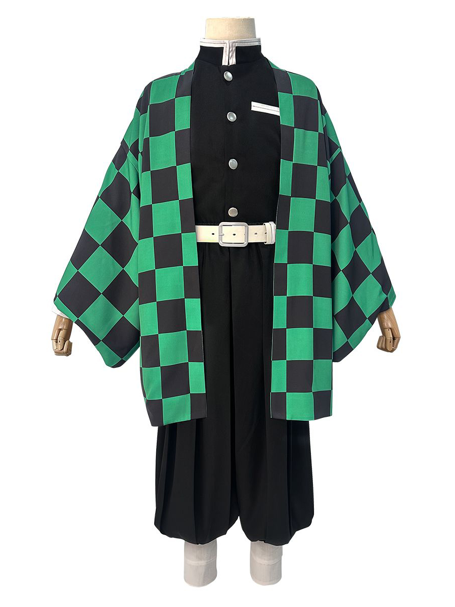 Demon Slayer Kamado Tanjirou Cosplay costume and wig