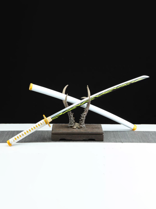 Demon Slayer Agatsuma Zenitsu cosplay prop metal Nichirin Sword